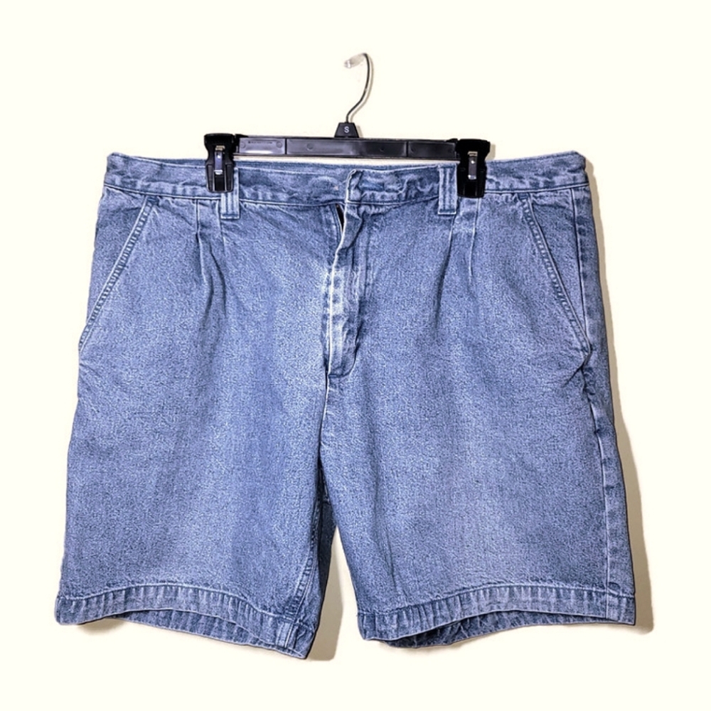 Vintage St John's Bay Pleated Denim Mom Shorts 42